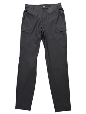Fabletics Don Cargo Pants Mens Size 30x34 Water Resistance Zip Pocket Gray NEW